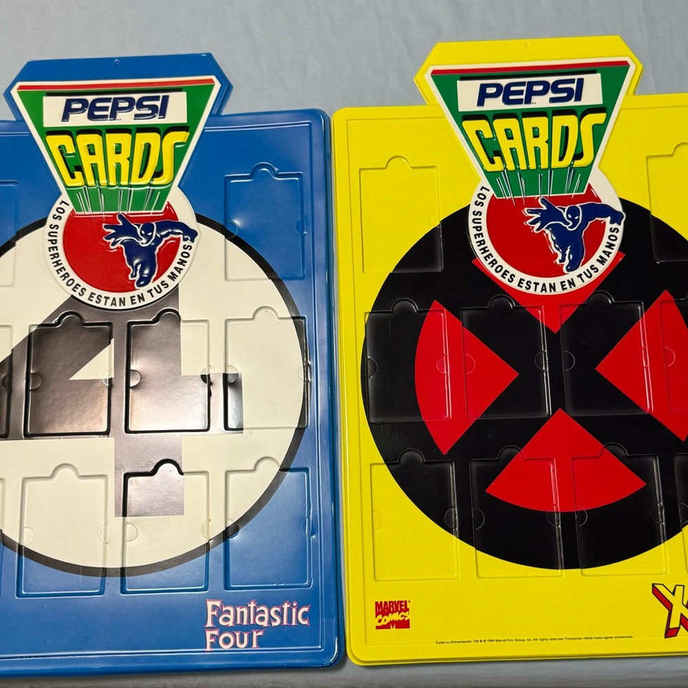 This is a vintage marvel Pepsi card wall display from 1994 rare